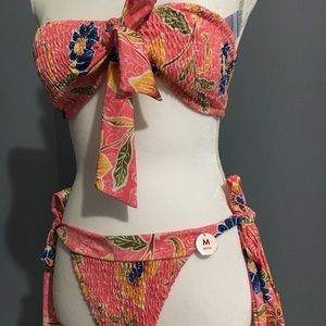 NWT Pink Floral Bikini Set Medium